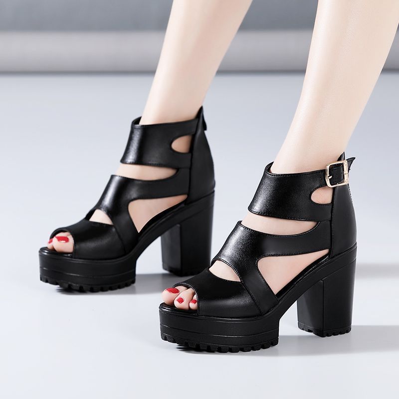 Chunky Waterproof Versatile Hollow-out Sandals foto 5