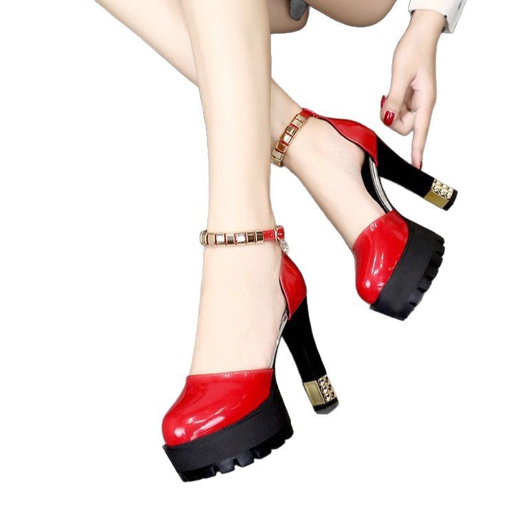 Popular Summer Fish-mouth High-heeled Womens Fashionable Strap Sandals foto 2