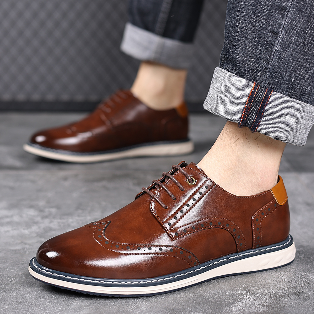 British Mens Business-Casual Leather Shoes foto 4
