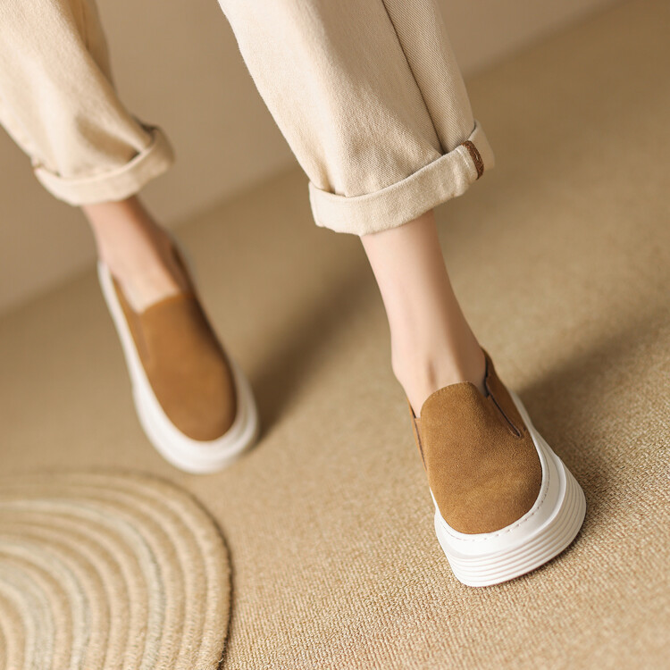 Casual Round Head Deep Mouth Pumps Muffin Bottom foto 5