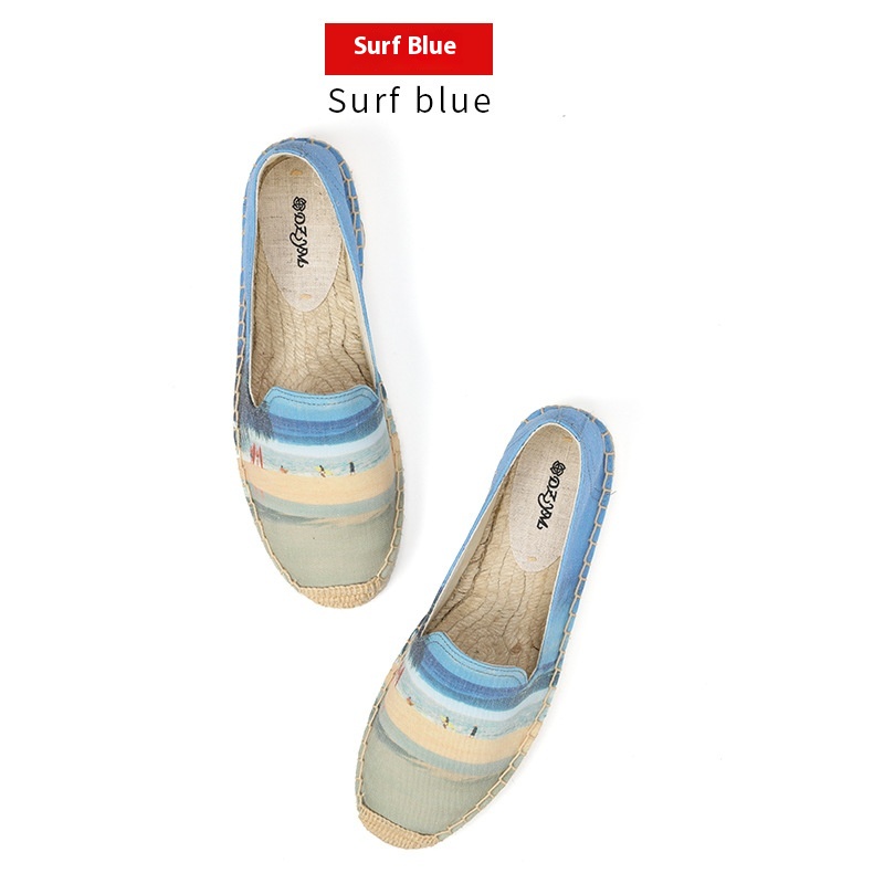 Women's Printed Low Cut Canvas Casual Single Shoes foto 3
