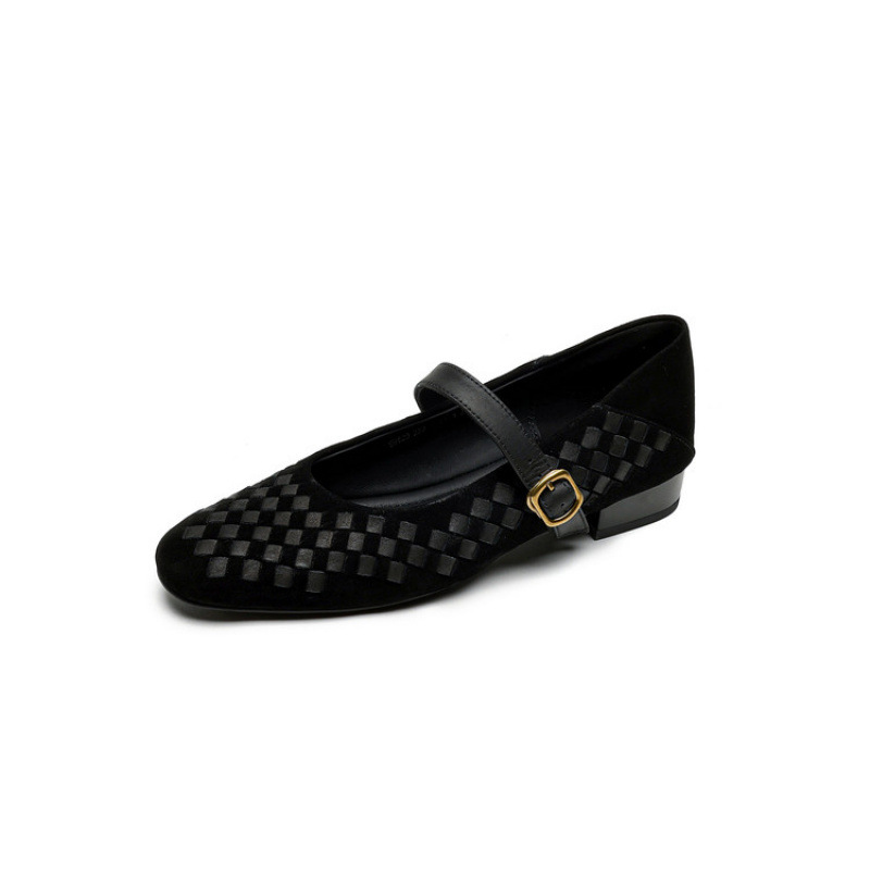 Shallow-toe Leather Shoes Mary Jane Shoes With A Single Strap foto 5