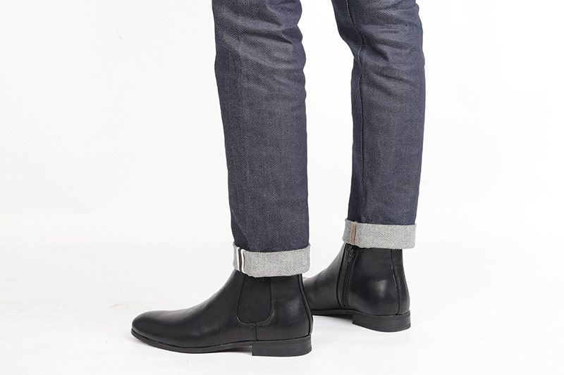 Plus Size Chelsea Boots Men's Classic Wooden Root foto 3