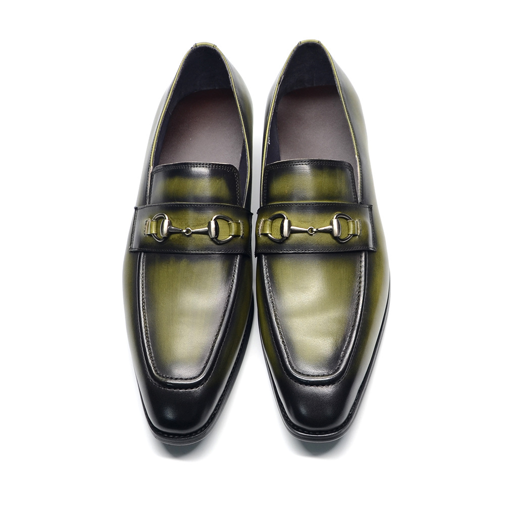 Trendy Summer Business Casual Fashion Cowhide Men's Shoes foto 4