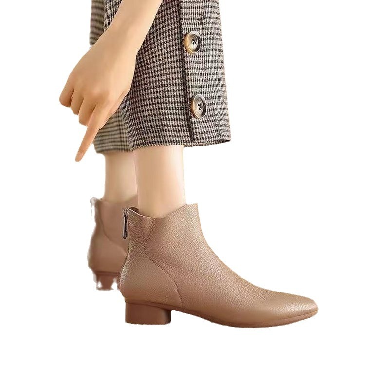 Women's Thick Bottom Vintage Martin Boots Women's Mid-calf Soft Bottom Wholesale foto 3