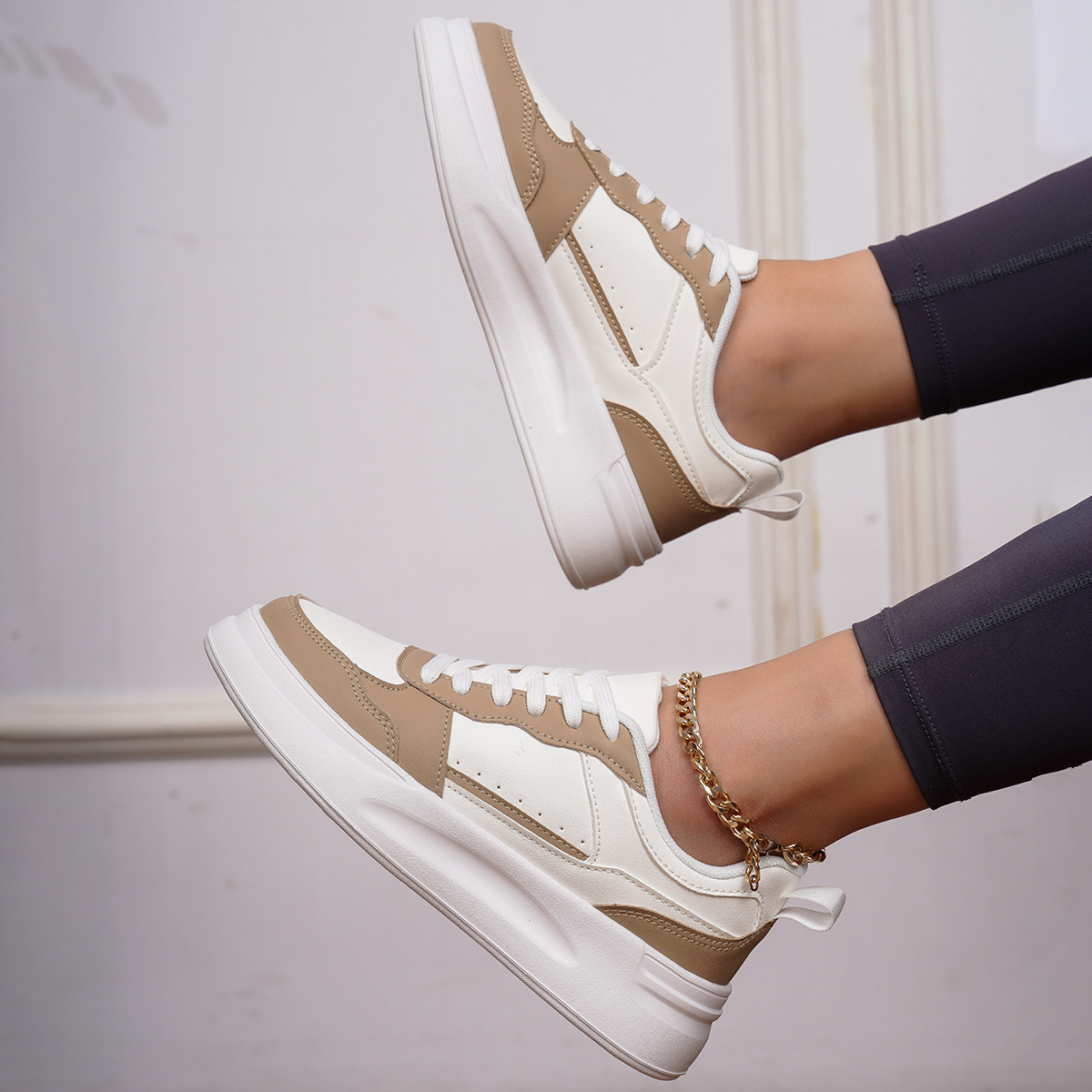 Platform Casual Shoes Outer Wear Height Increasing Women Shoes foto 3