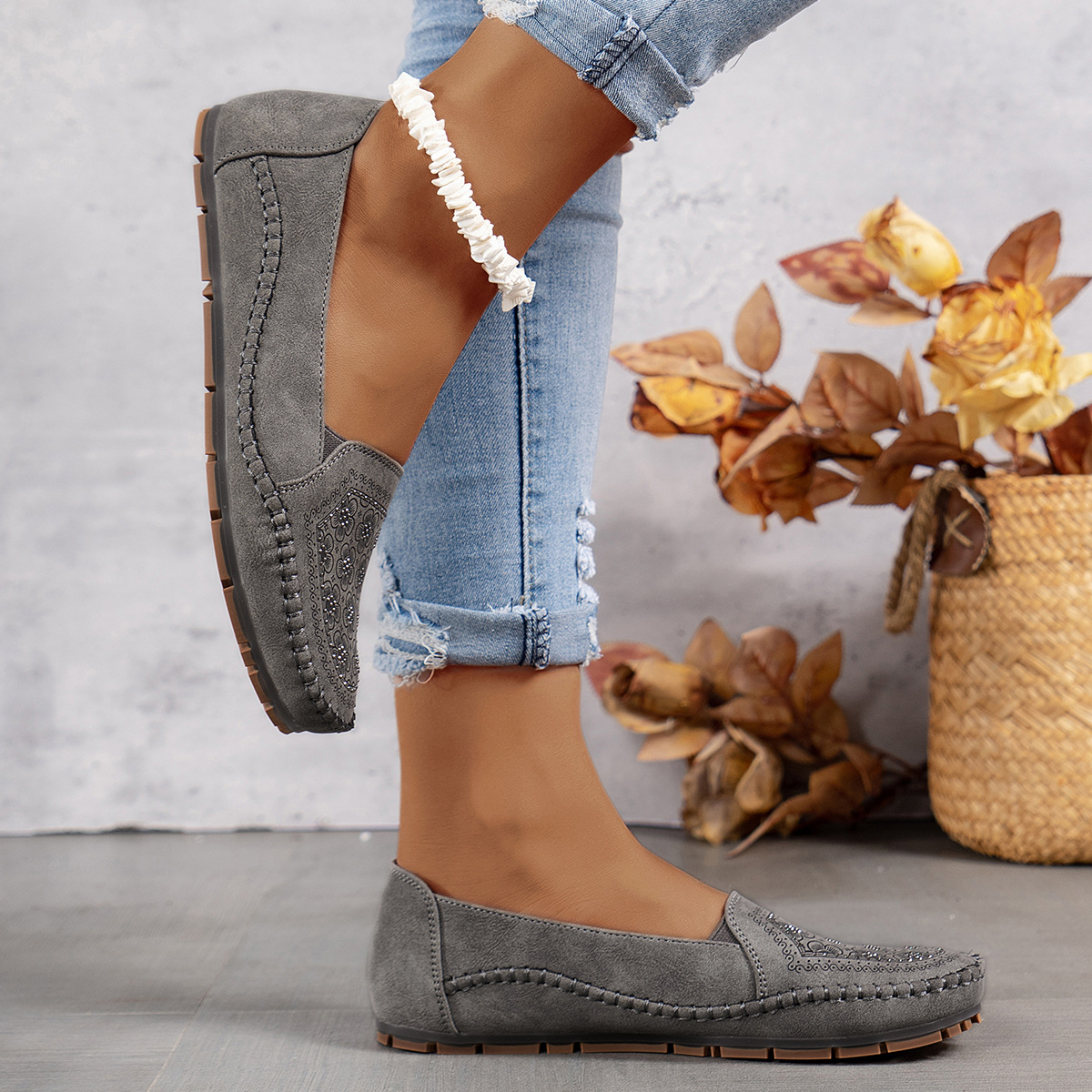 Womens Large-Size Flat Casual Loafers foto 3