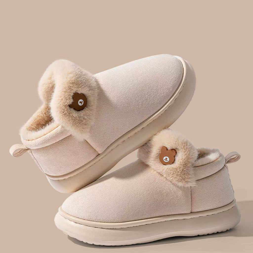 Thick Bottom And Warm Keeping Plus Velvet Bag With Confinement Woolen Slipper foto 5