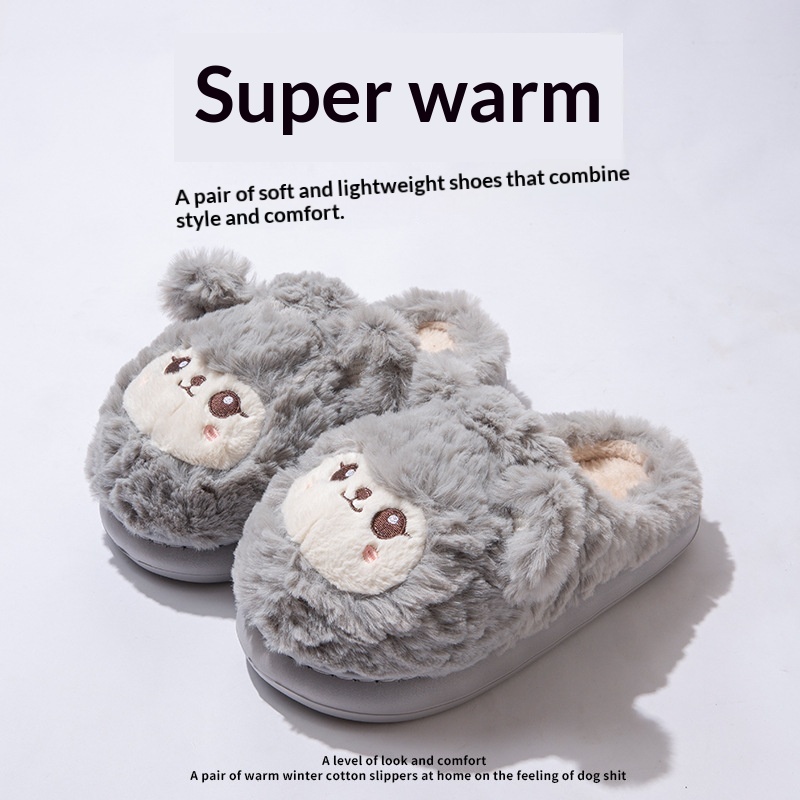 Cute, Non-slip, Warm, And Thick-soled Plush Slippers foto 3