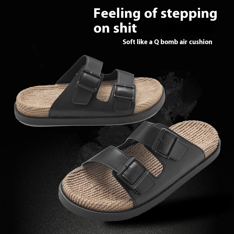 Hemp Rope High Elastic Massage Mid-bottom Home Casual Slippers