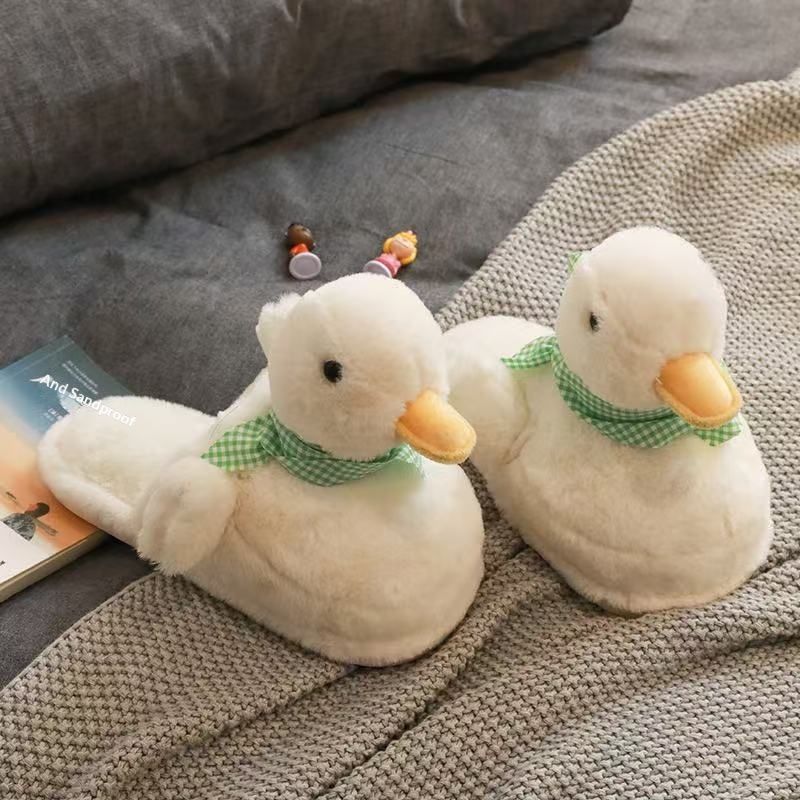Cute Cartoon Cotton Slippers For Women Non-Slip Furry Indoor foto 2