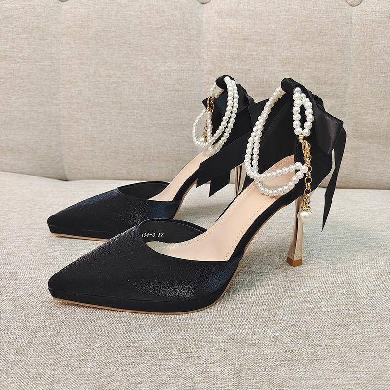 High Heel Pumps Pointed Toe Stiletto Waterproof Platform Women's Shoes foto 2