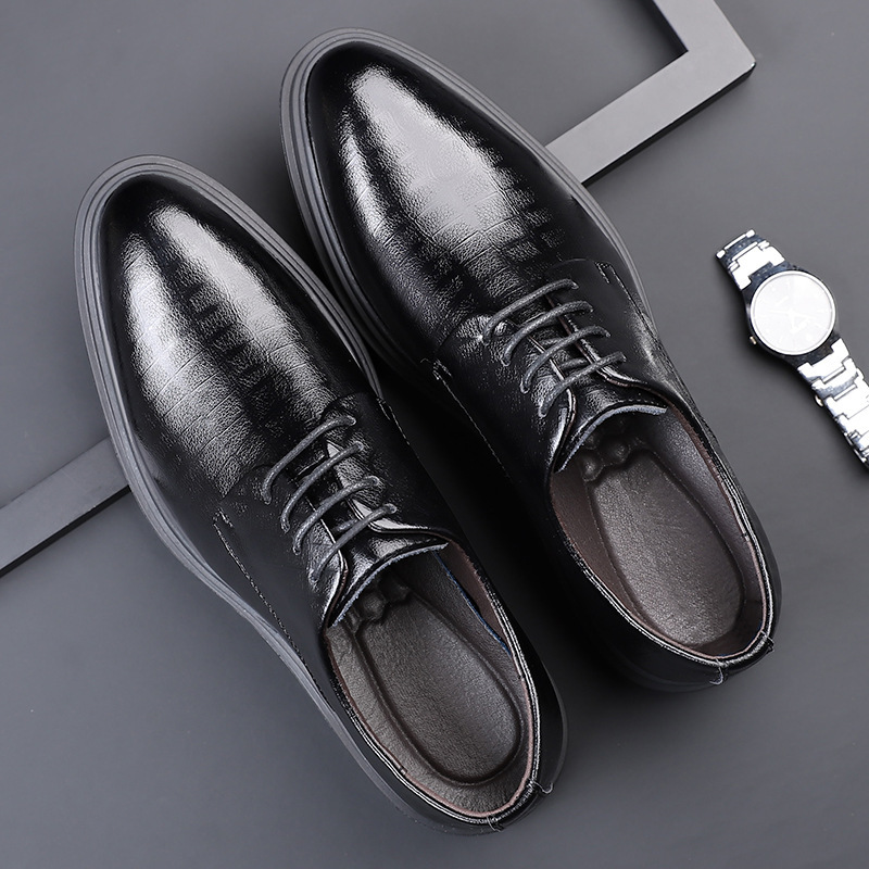 New Mens Pointed-toe Business Leather Shoes foto 2