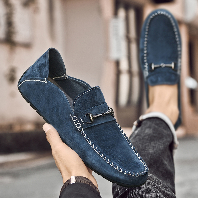 Men's Suede Leather Breathable Casual Shoes foto 5