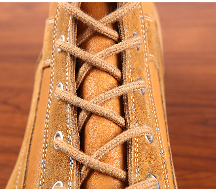 Leather Stitching Paratrooper Work Ankle Boots foto 2
