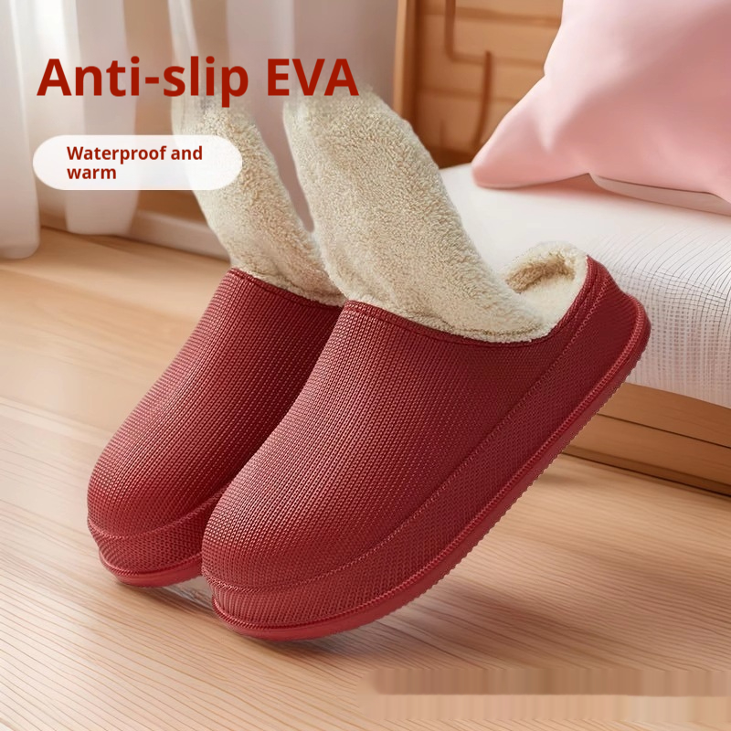 EVA Autumn And Winter Warm Waterproof Toe Cap Shock Absorption Thick Cotton Shoes foto 4