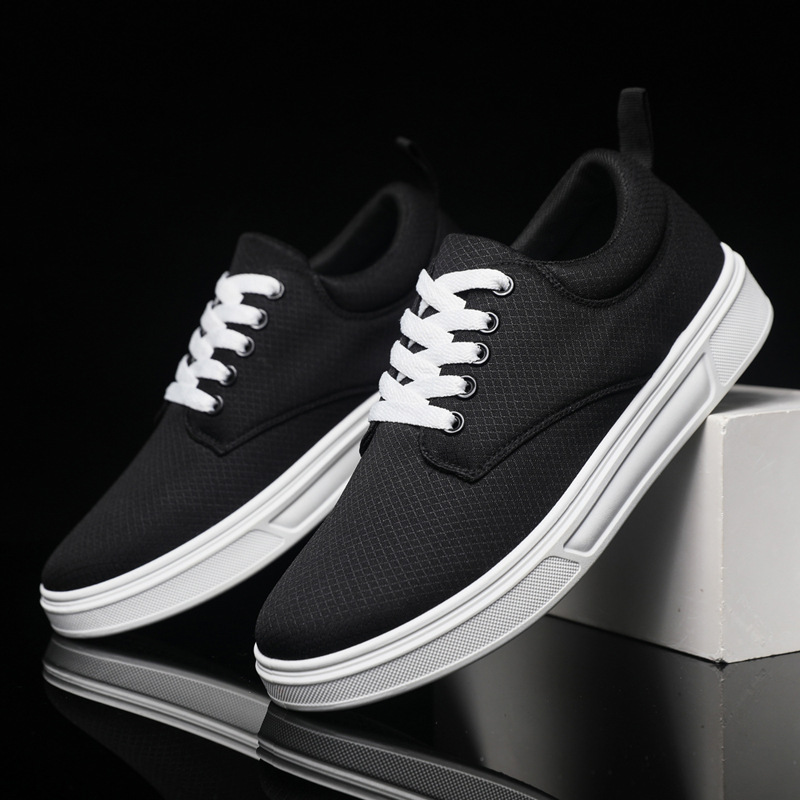 Men's Four Seasons Fashionable All-match Soft-soled White Shoes foto 4