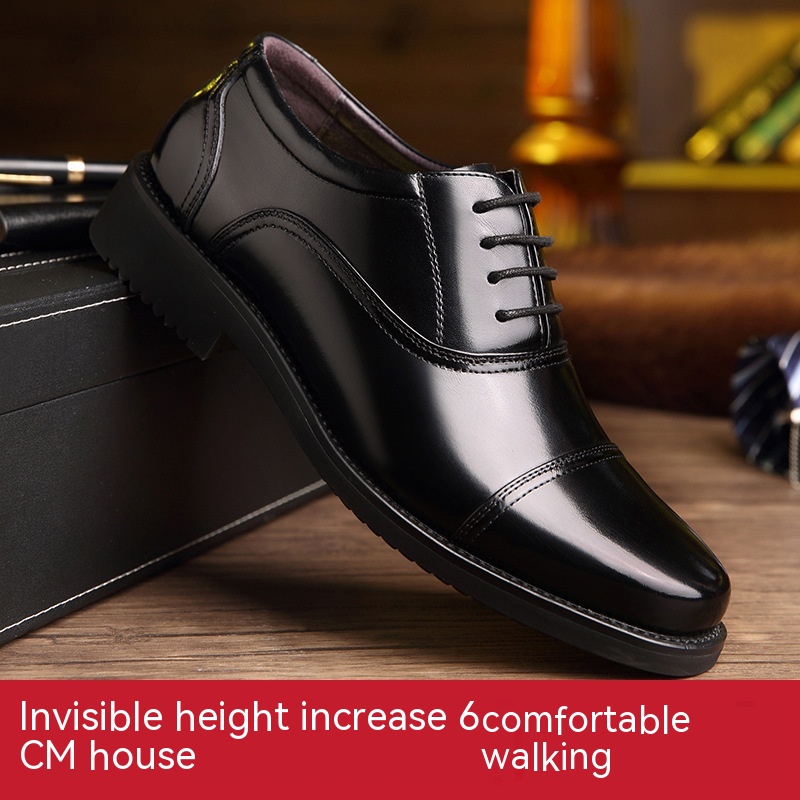 Genuine Leather Three-joint Men's Business Casual Formal Wear Leather Shoes foto 3