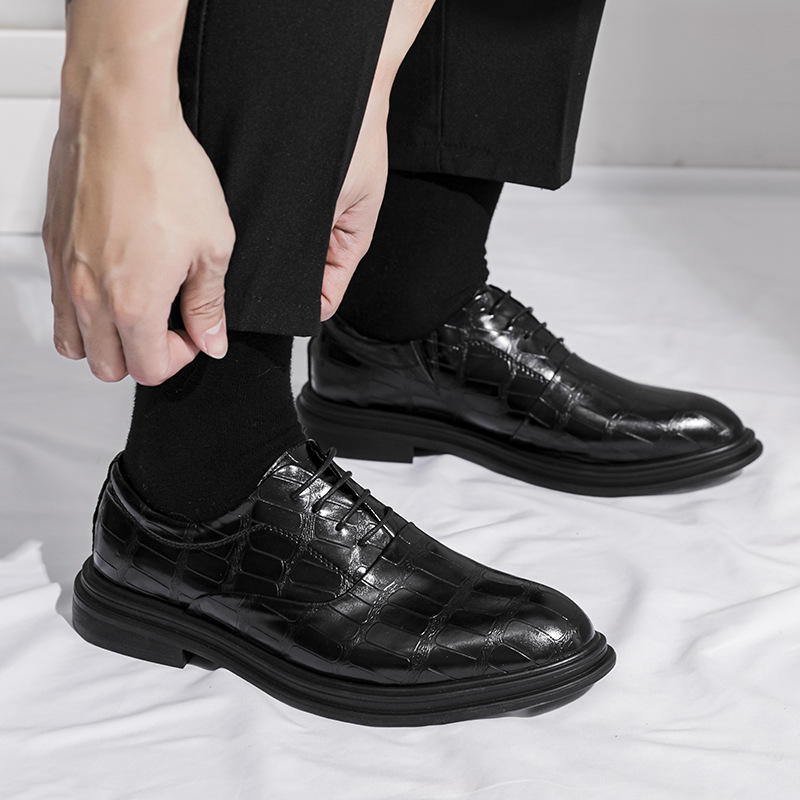 Personality Increased Business Formal Wear Leather Shoes foto 2