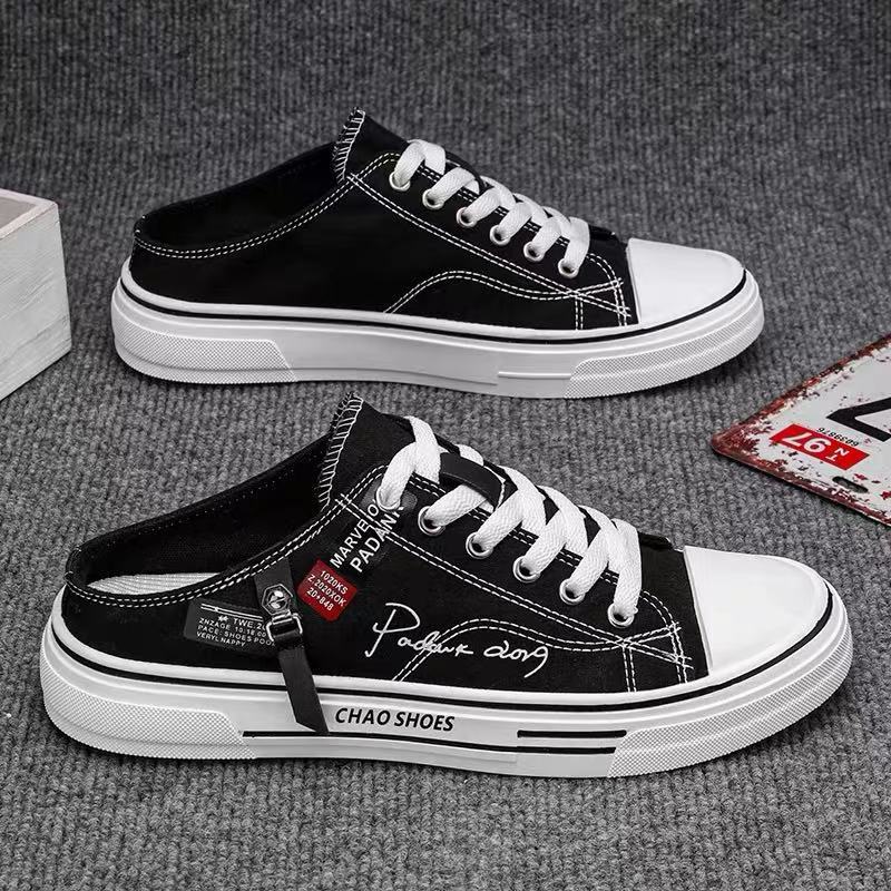 Canvas Men's Breathable Versatile Slip-on Lofter Heel-free Sports Casual Shoes foto 2