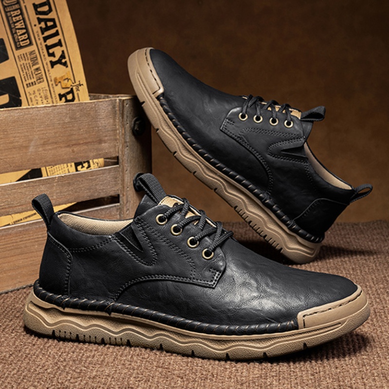 New Autumn And Winter Business Vintage Casual Leather Shoes Men's foto 5