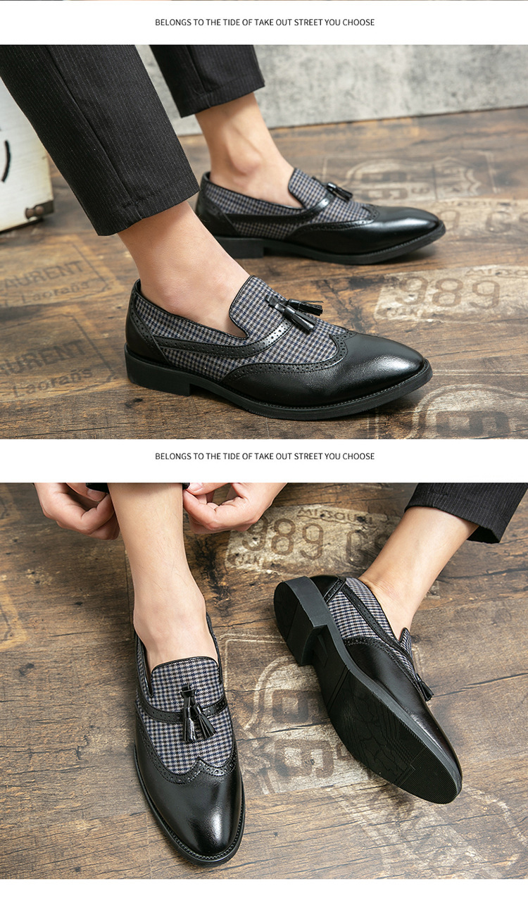 Men's British-style Business Casual Leather Shoes foto 2