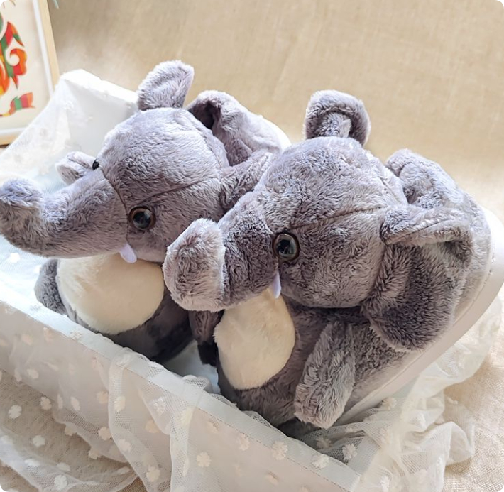 Cotton Slippers With Warm Plush Heel Padding foto 5
