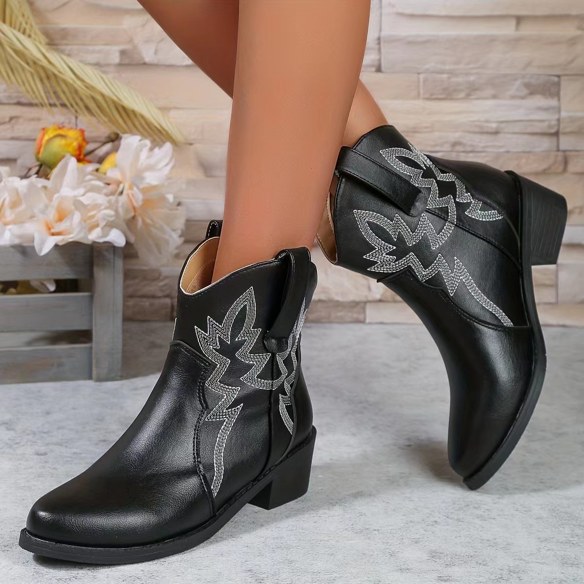 Spring And Summer Wedge Women's Round Toe Boots foto 4