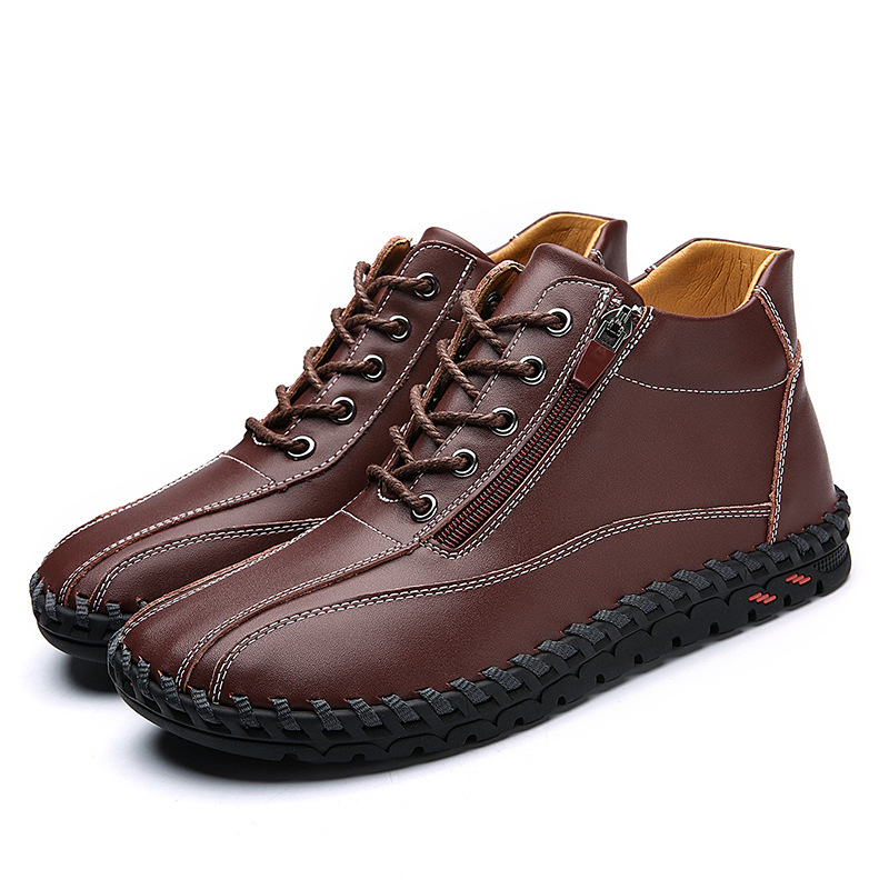 Autumn And Winter Mid-top Work Shoes Side Zipper Casual foto 3