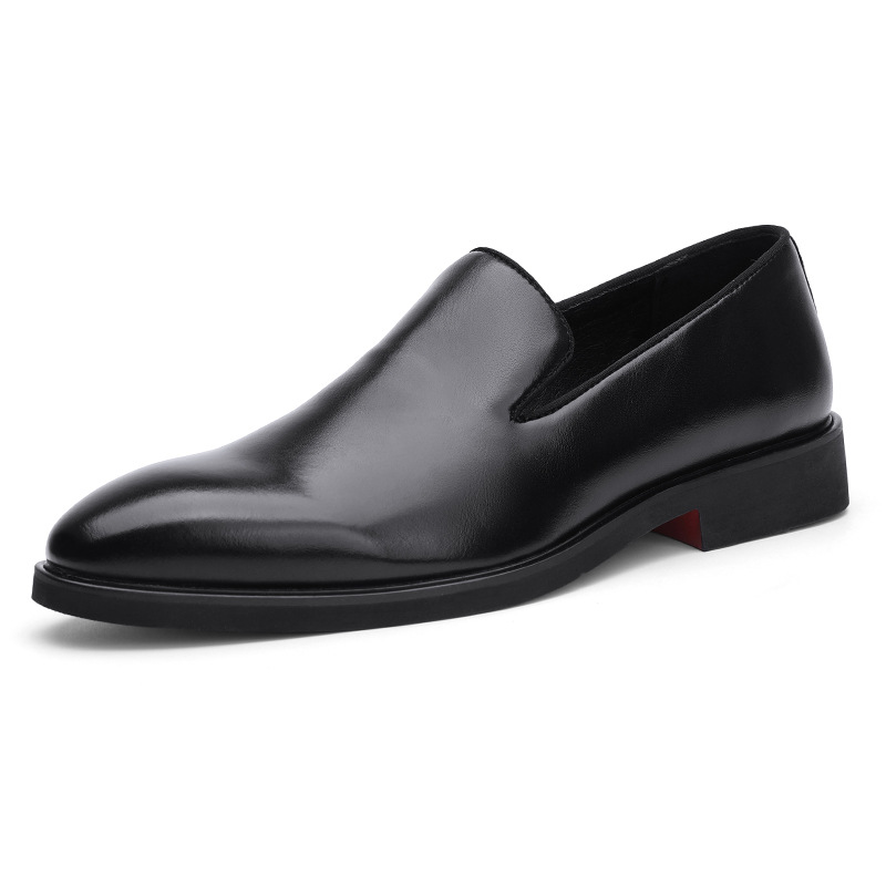 Simple British Style Polished Pointed Leather Shoes foto 2