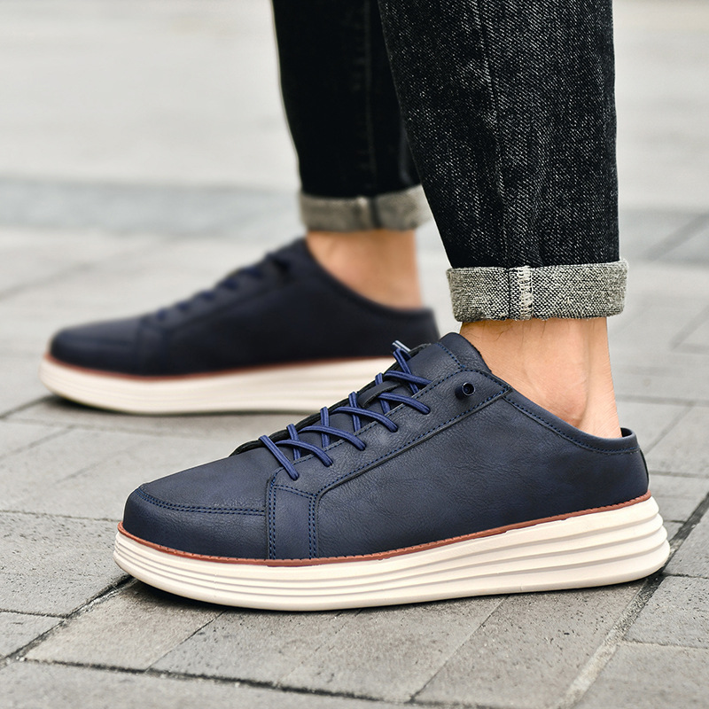Mens Casual Lace-up Thermal Fleece-lined Chunky-soled Cotton Shoes foto 4