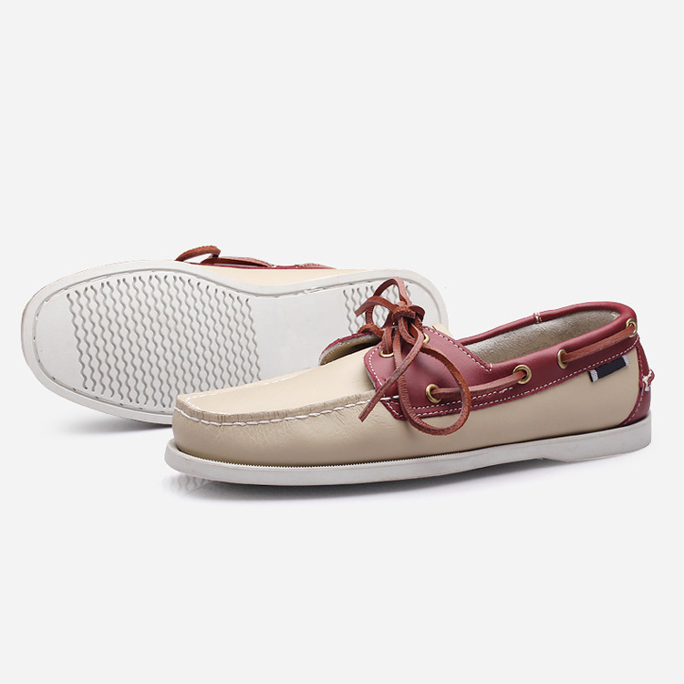 Mens Low-Top Fashionable Classic Hand-Stitched Casual Leather Shoes foto 3