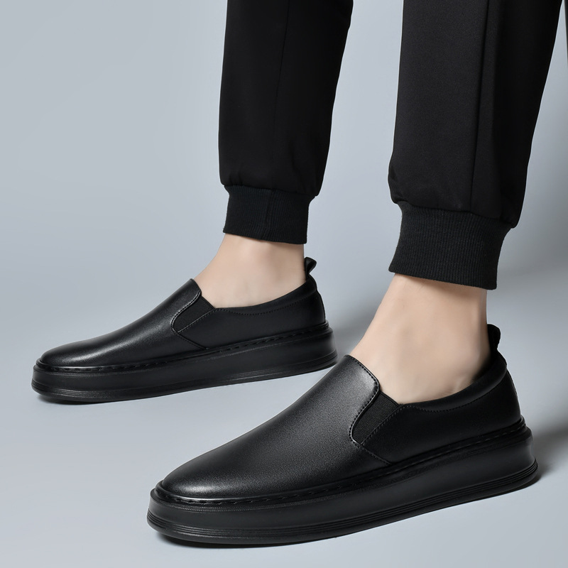 Fashion Men's Cowhide Noodle Casual Shoes foto 3