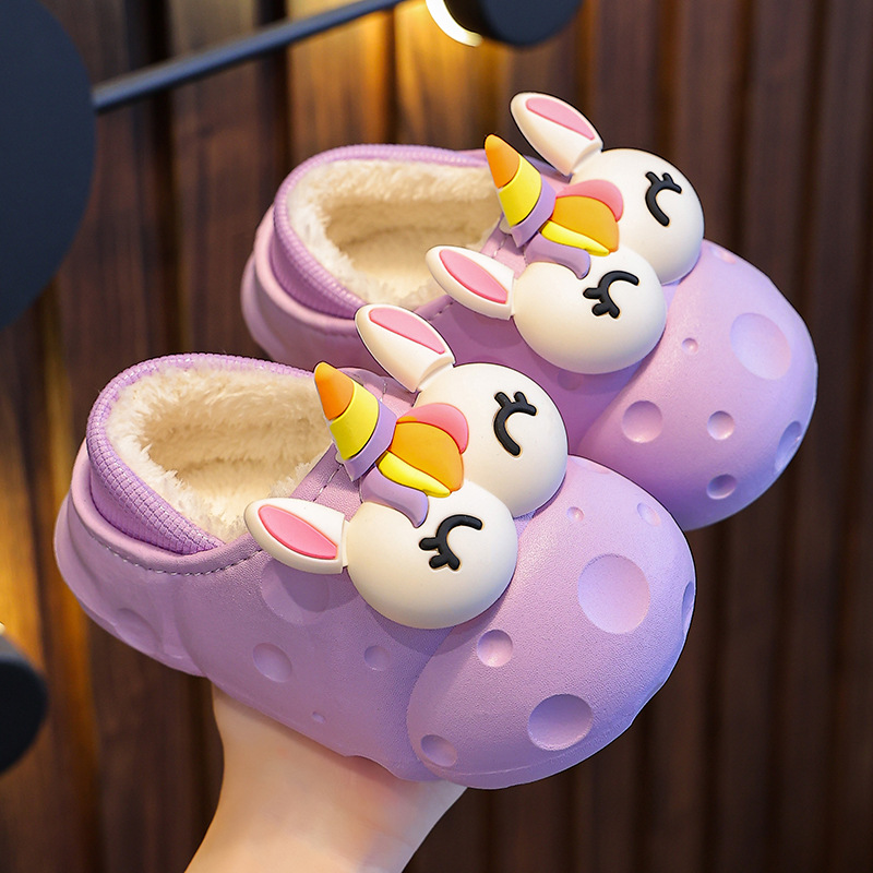 Baby Cotton Slippers Cotton Slippers Boys And Girls Warm With Velvet Children Cotton Slippers foto 5