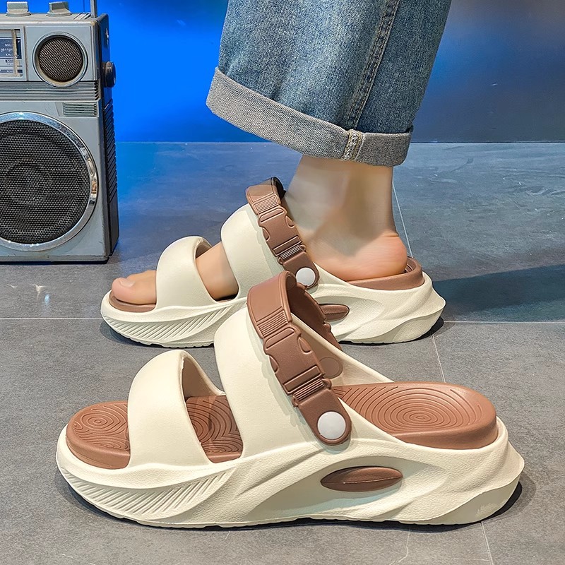 Sports Slippers Men's Thick Bottom Wear-resistant Non-slip Sandals foto 3