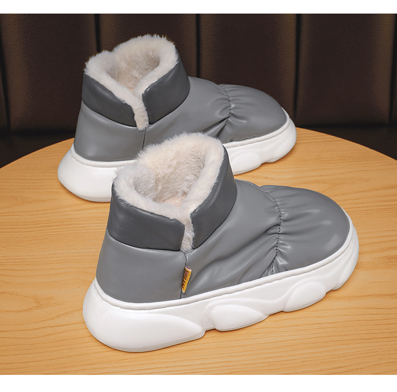 Men's Winter Bread Shoes Fleece-lined Thick Snow Boots foto 2