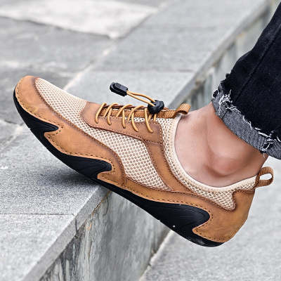Plus Size Hollow-out Gommino Men's Casual Design Hollow Leather Shoes foto 4