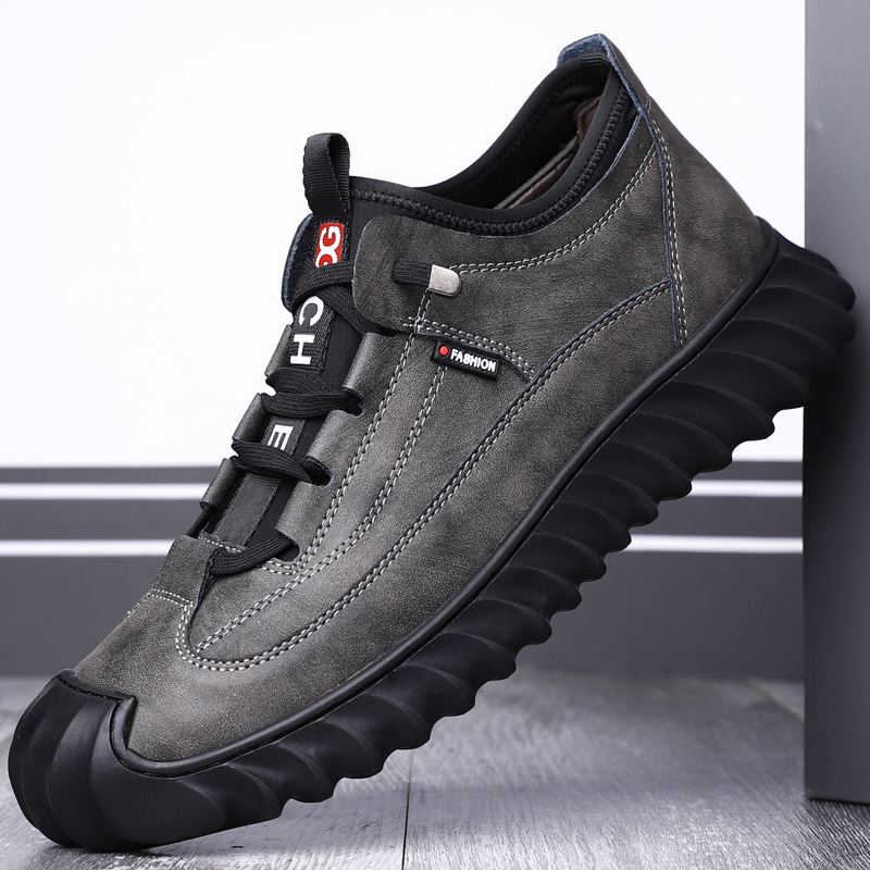 Fashion Soft Bottom Casual New Men's Sports Leather Shoes foto 2