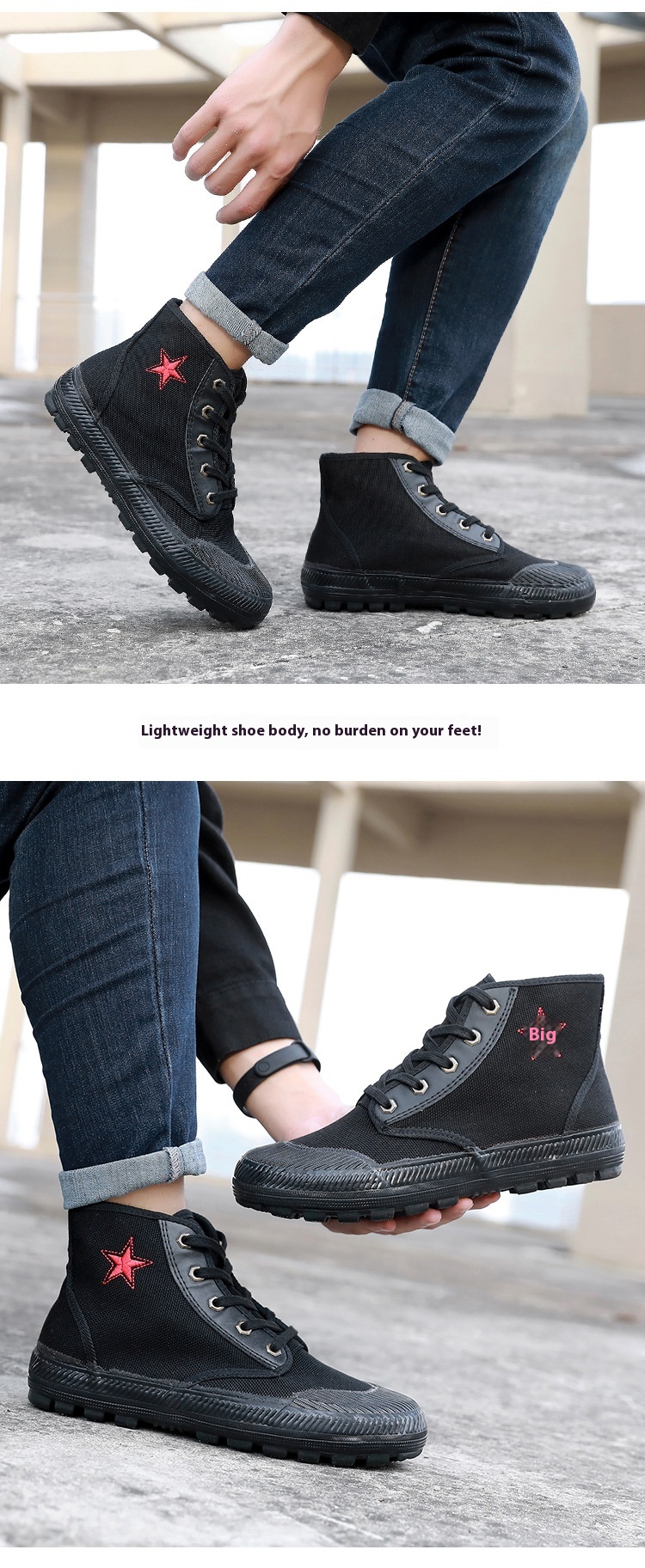 Men's High-top Waterproof Wear-resistant Camouflage Protective Shoes