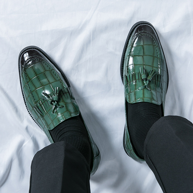 Casual Slip-on Pointed British Style Small Leather Shoes foto 5