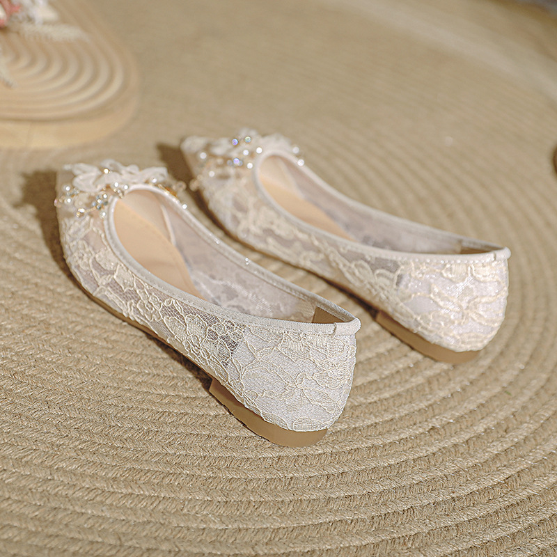 French Ethnic Minority High Sensitivity Apricot Wedding Shoes foto 2