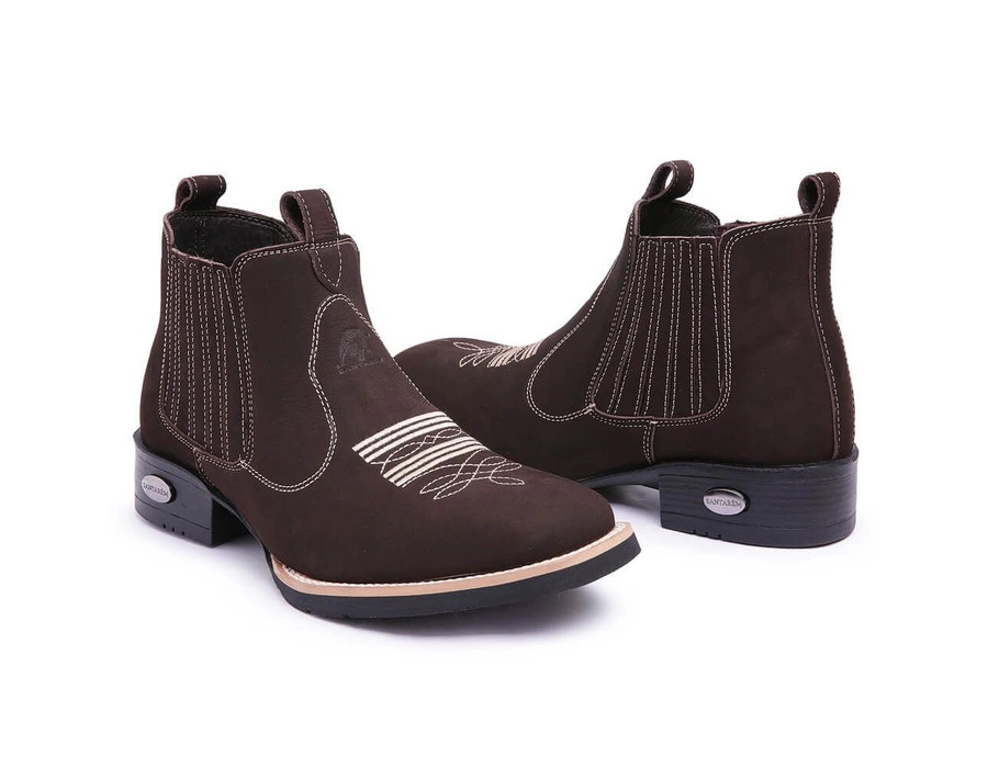 Vintage Suede Flat Heel Round Toe Martin Boots Men foto 4
