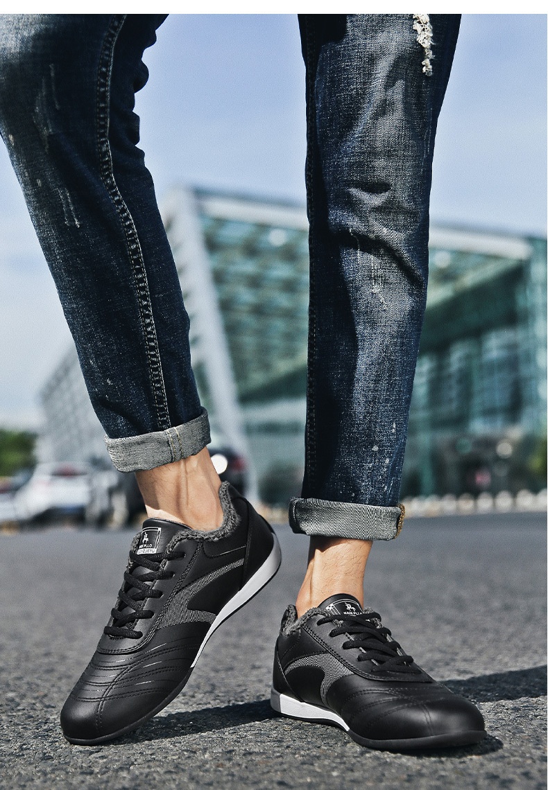 Autumn And Winter Cotton-padded Shoes With Velvet Men's Casual Sneaker foto 3