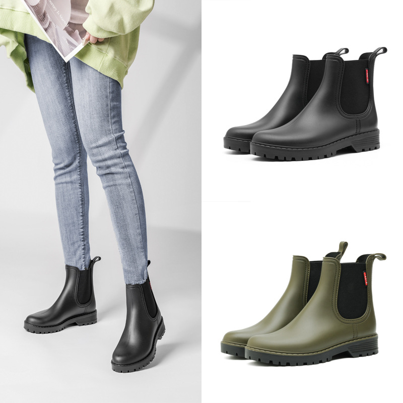 Ladies' Short Chelsea Lightweight Non-slip Low-top Rain Boots foto 5