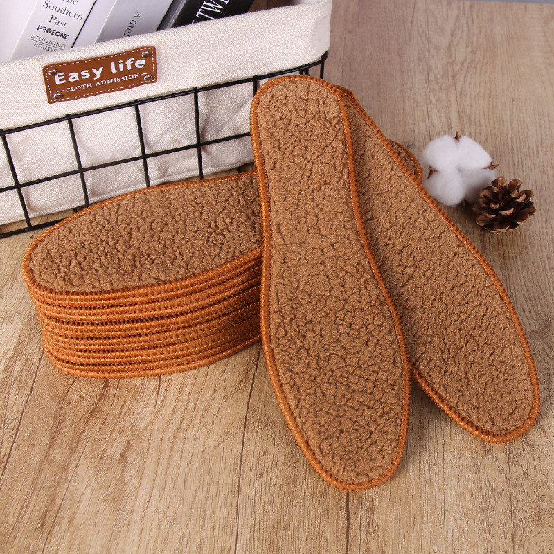 Fleece-lined Thickened Cold Protection In Winter Alpaca Fleecefiber Insole foto 4