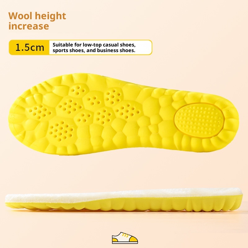 Cloud Winter Warm Height Increasing Insole Wool Fleece Lined foto 4