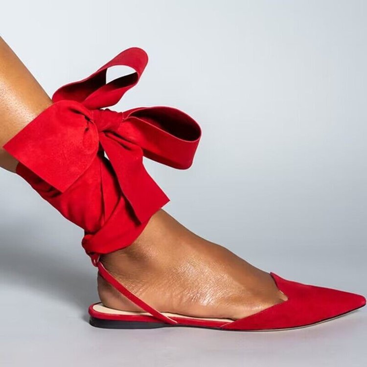 Suede Pointed-toe Outdoor Lace-up Sandals For Women foto 4