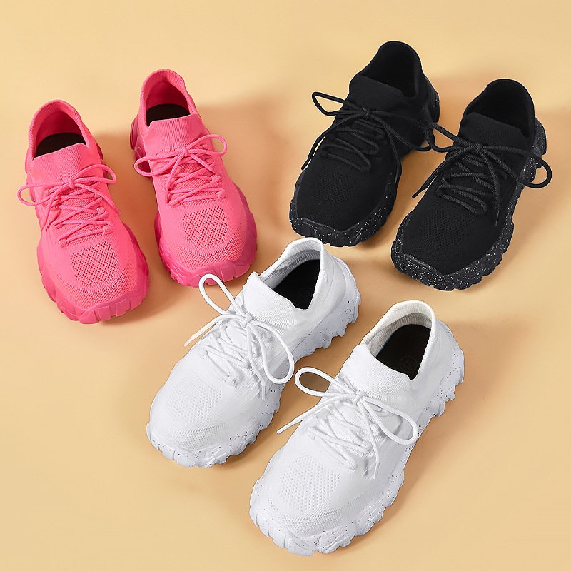 Lace-up Fly-knit Socks Shoes Fashion Trendy Sneakers foto 4