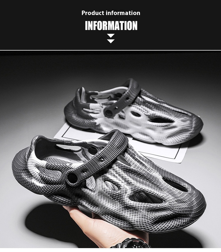 Hollow-out Breathable Closed Toe Slippers Non-slip Dual-use Beach Sandals foto 5