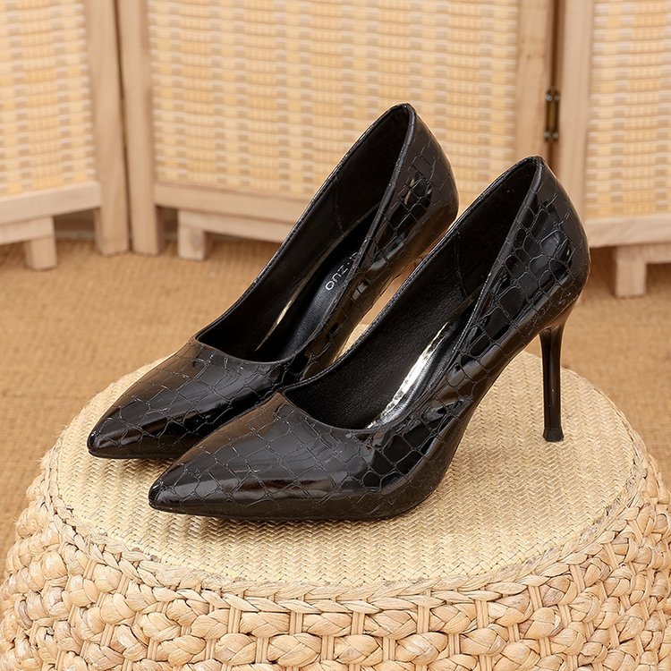 Spring New Arrival Black Plus-Size Stiletto Heels foto 2